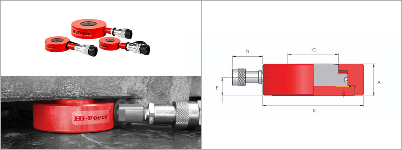 Cilindros Hidraulicos HVL ULTRA PLANOS SIMPLE EFECTO